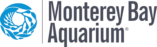 Monterey Bay Aquarium logo with blue kelp insignia